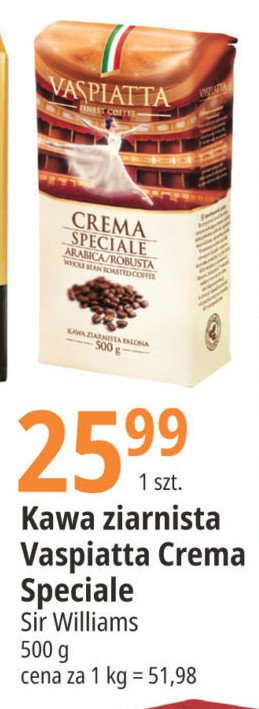 Kawa Vaspiatta crema speciale promocja