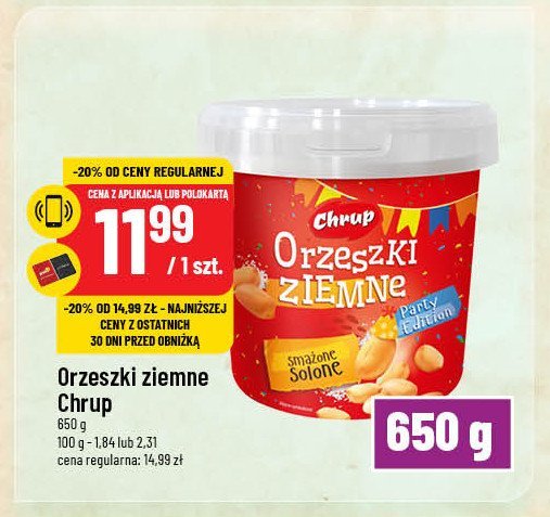 Orzeszki ziemne smażone solone Chrup promocja