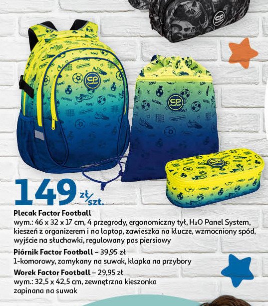 Plecak 3-komorowy football Coolpack promocja