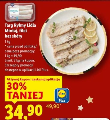Filet Mintaj bez skóry promocja w Lidl
