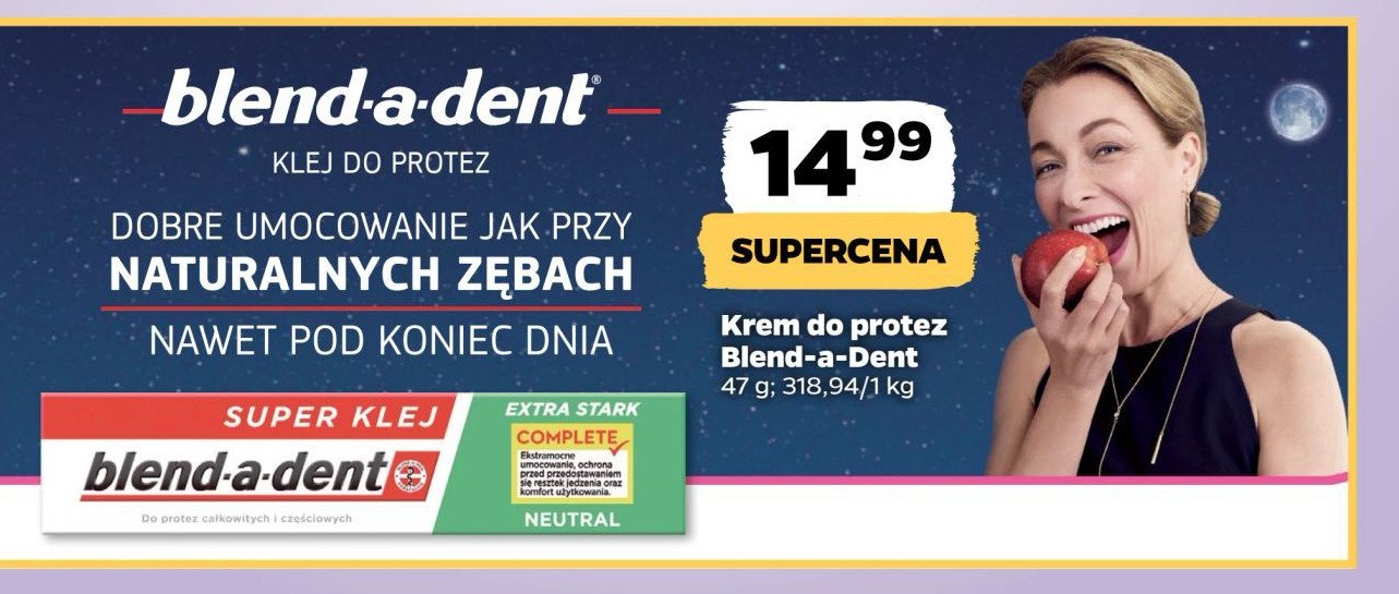 Pasta do mocowania protez Blend-a-dent promocja