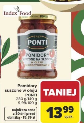 Pomidory suszone w oleju PONTI promocja w Carrefour