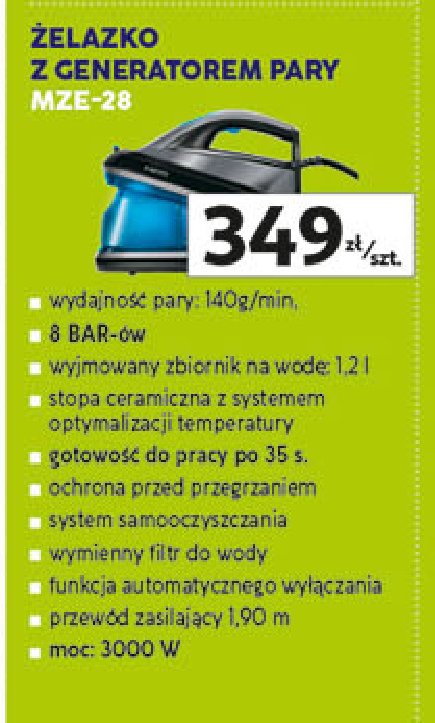 Żelazko mze-28 Mpm product promocja w Auchan