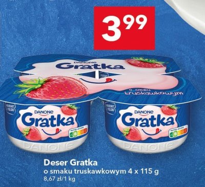 Deser Gratka o smaku truskawkowym 4 x 115 g promocja w LEWIATAN