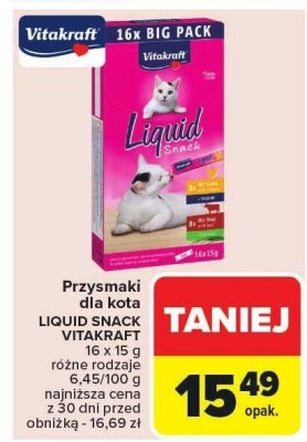 Przysmaki dla kota LIQUID SNACK VITAKRAFT promocja w Carrefour Market