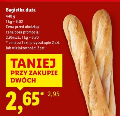 Bagietka duża promocja w Lidl