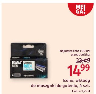 Wkłady do maszynki Isana men pace 4 promocja