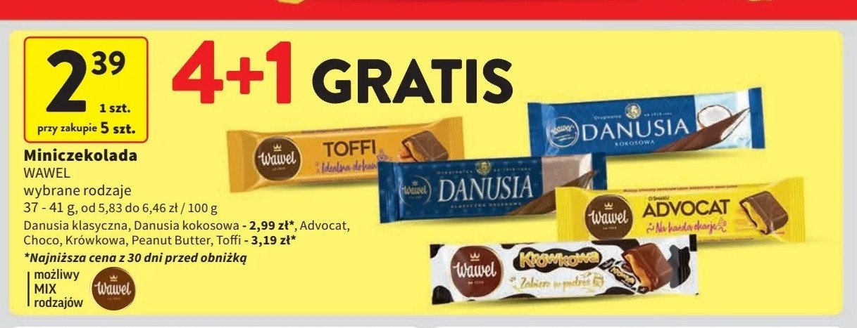 Baton WAWEL ORZECHOWY PEANUT BUTTER promocja w Intermarche