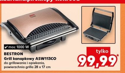 Grill kanapkowy asw113co Bestron promocja w Kaufland