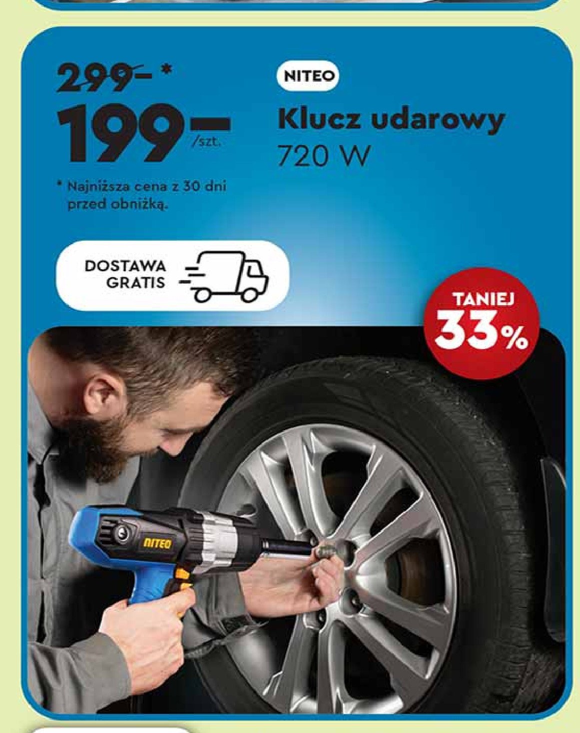 Klucz udarowy 720w Niteo tools promocja