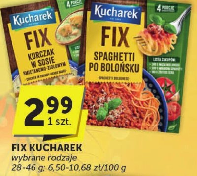 Fix Kucharek wybrane rodzaje 28-46 g promocja w ABC