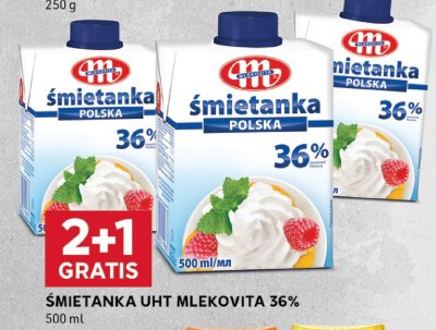Śmietanka UHT Mlekovita 36% promocja w Stokrotka
