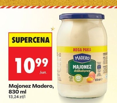 Majonez Madero 830 ml promocja w Biedronka