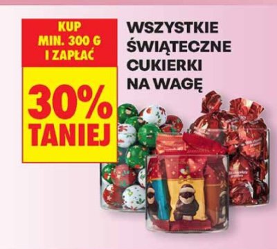 Cukierki świąteczne na wagę promocja w Biedronka