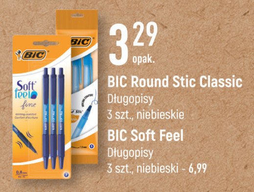 Długopis round stick click niebieski Bic round stick promocja