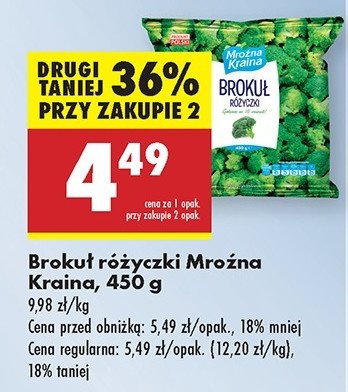 Brokuły Mroźna kraina promocja w Biedronka
