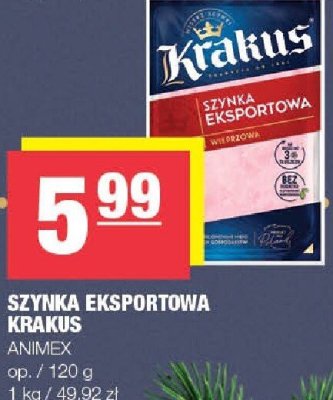 Szynka eksportowa KRAKUS ANIMEX promocja w SPAR