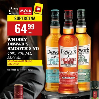 Whisky Dewar's Smooth 8 YO promocja w Biedronka