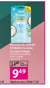 Maszynka do golenia Wilkinson xtreme 3 comfort coconut delight promocja