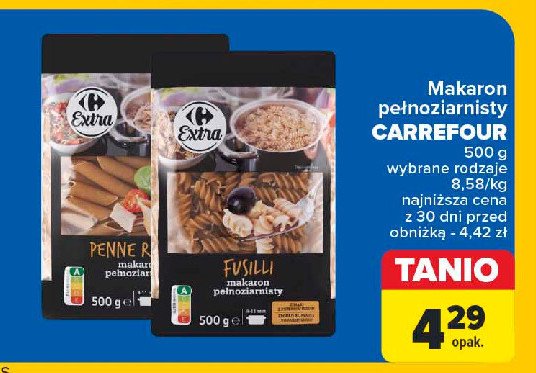 Makaron penne rigate Carrefour extra promocja