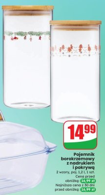 Pojemnik borokrzemowy z nadrukiem i pokrywą promocja w Dino