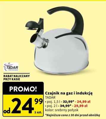 Czajnik na gaz i indukcję TADAR promocja w Intermarche