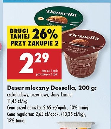 Pudding o samku słonego karmelu Dessella promocja w Biedronka