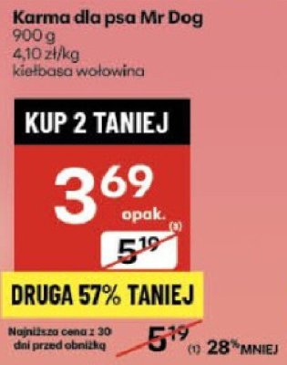 Karma dla psa Mr Dog promocja w Delikatesy Centrum