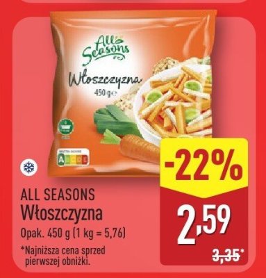 Włoszczyzna All Seasons promocja w Aldi