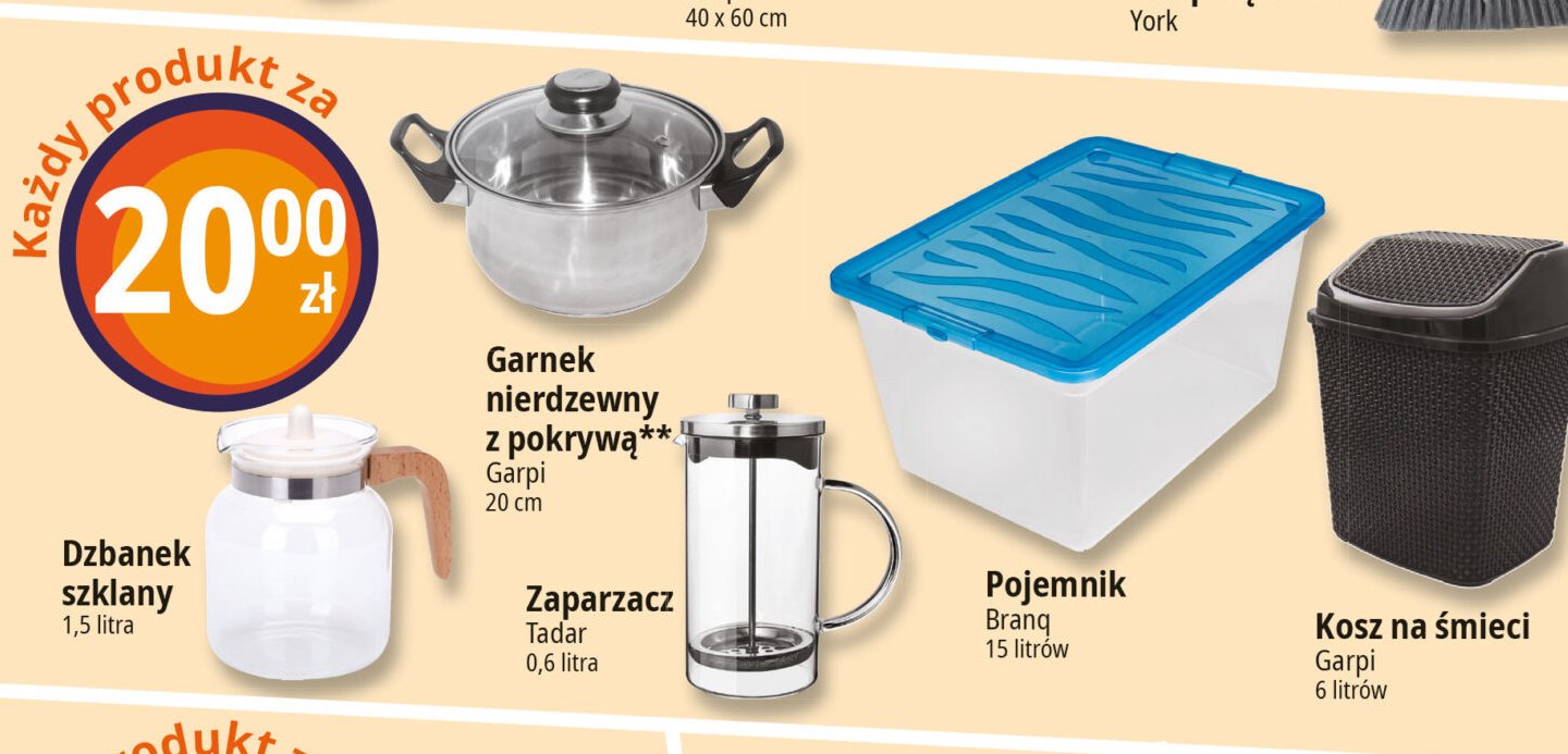 Pojemnik z pokrywą zebra 15 l Branq promocja