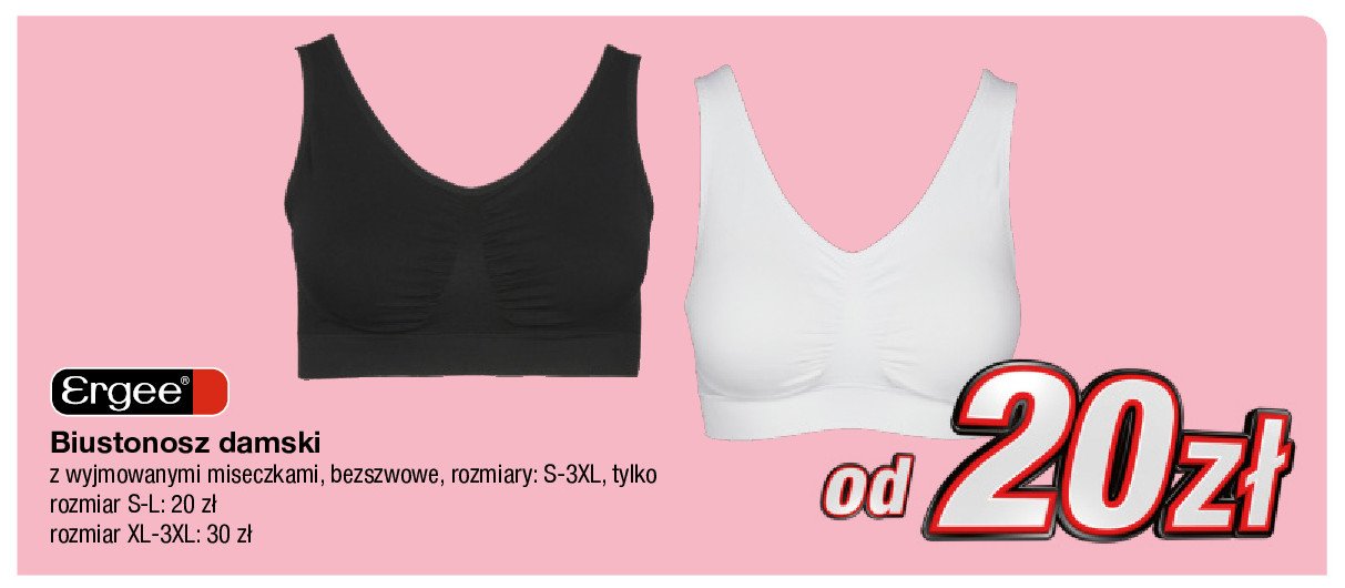 Biustonosz damski xl-3xl Ergee promocja