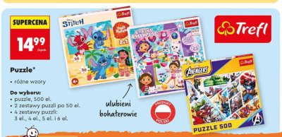 Puzzle różne wzory - Stitch 50 el. promocja w Biedronka