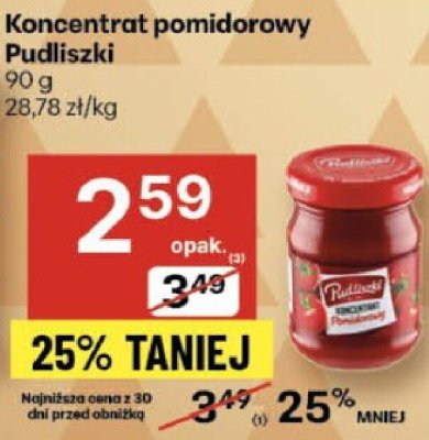 Koncentrat pomidorowy Pudliszki promocja w Delikatesy Centrum
