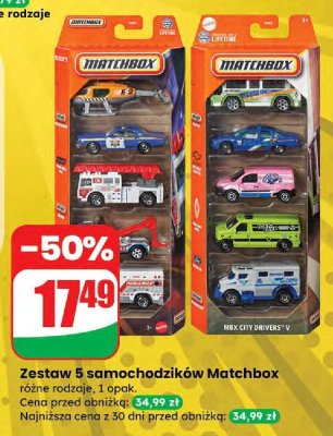 Zestaw 5 samochodzików  promocja w Dino