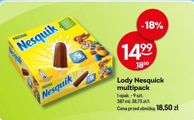 Lody Nesquick multipack promocja w Żabka