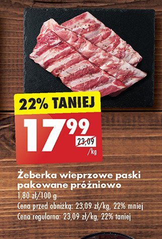 Żeberka wieprzowe paski promocja