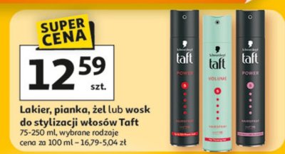 Wosk do stylizacji włosów Taft 75-250 ml promocja w Auchan