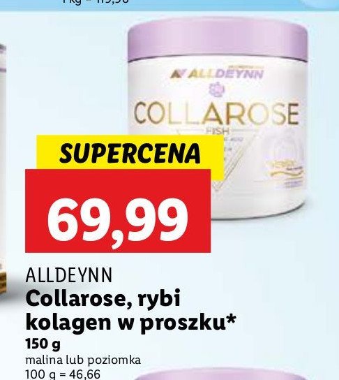 Kolagen rybi w proszki poziomkowy Alldeynn promocja