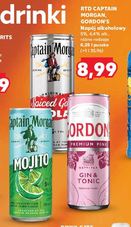 Drink CAPTAIN MORGAN SPICED GOLD & COLA promocja