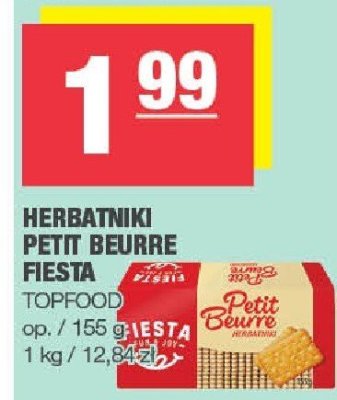 Herbatniki Petit Beurre Fiesta Topfood promocja w SPAR