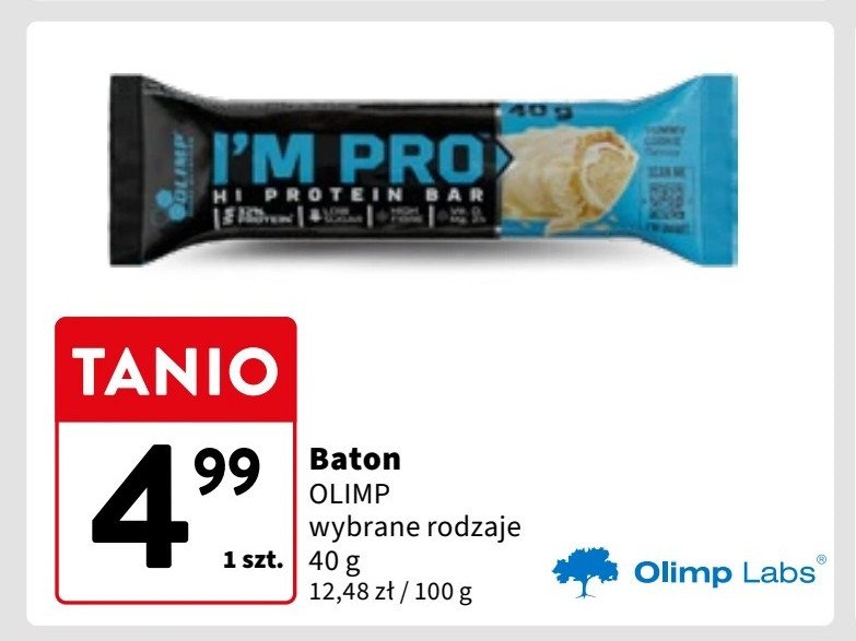 Baton proteinowy yummy cookie Olimp i'm pro promocja