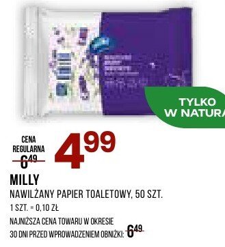 Papier toaletowy MILLY promocja w Drogerie Natura