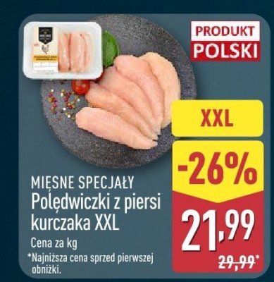 Polędwiczki z piersi kurcząt XXL promocja w Aldi