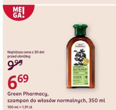 Szampon Green Pharmacy do włosów normalnych, 350 ml promocja w Rossmann