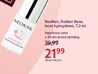 Baza pod lakier hybrydowy rubber NEONAIL promocja