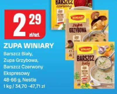 Zupa winiary barszcz grzybowa, barszcz czerwony ekspresowy 48-66 g, Nestle promocja w Chorten