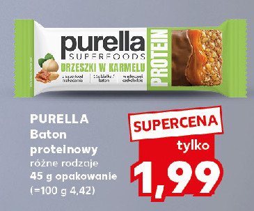 Baton orzechy w karmelu Purella superfoods Purella food promocja