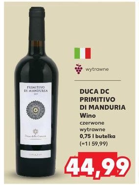 Wino Primitivo di manduria duca dc promocja