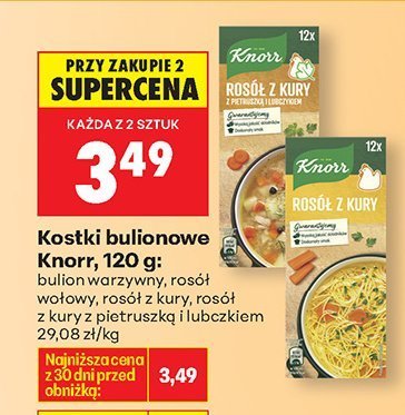 Kostki bulionowe Knorr rosół wołowy promocja w Biedronka