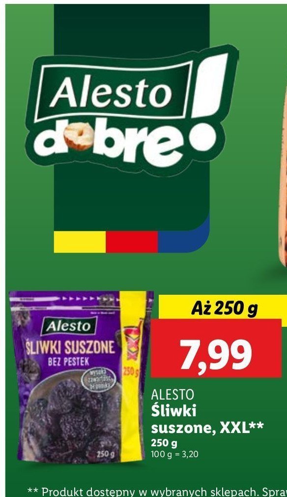 Śliwki suszone Alesto promocja